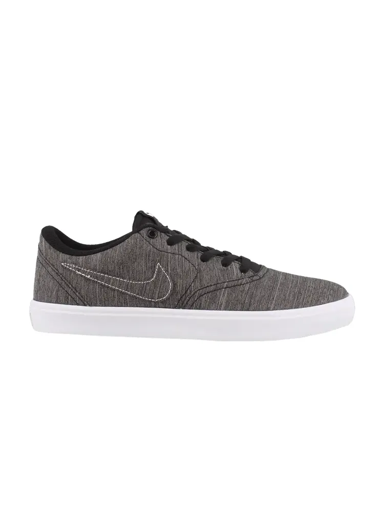 Кеды Nike Check Solarsoft Canvas Premium SB 'Black White' — изображение 1 из 1, черный/черный/белый