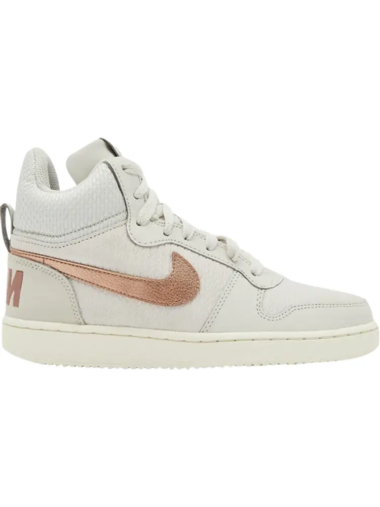 Кроссовки Nike Wmns Court Borough Mid Premium 'Light Bone Metallic Red Bronze' — изображение 1 из 1, белый