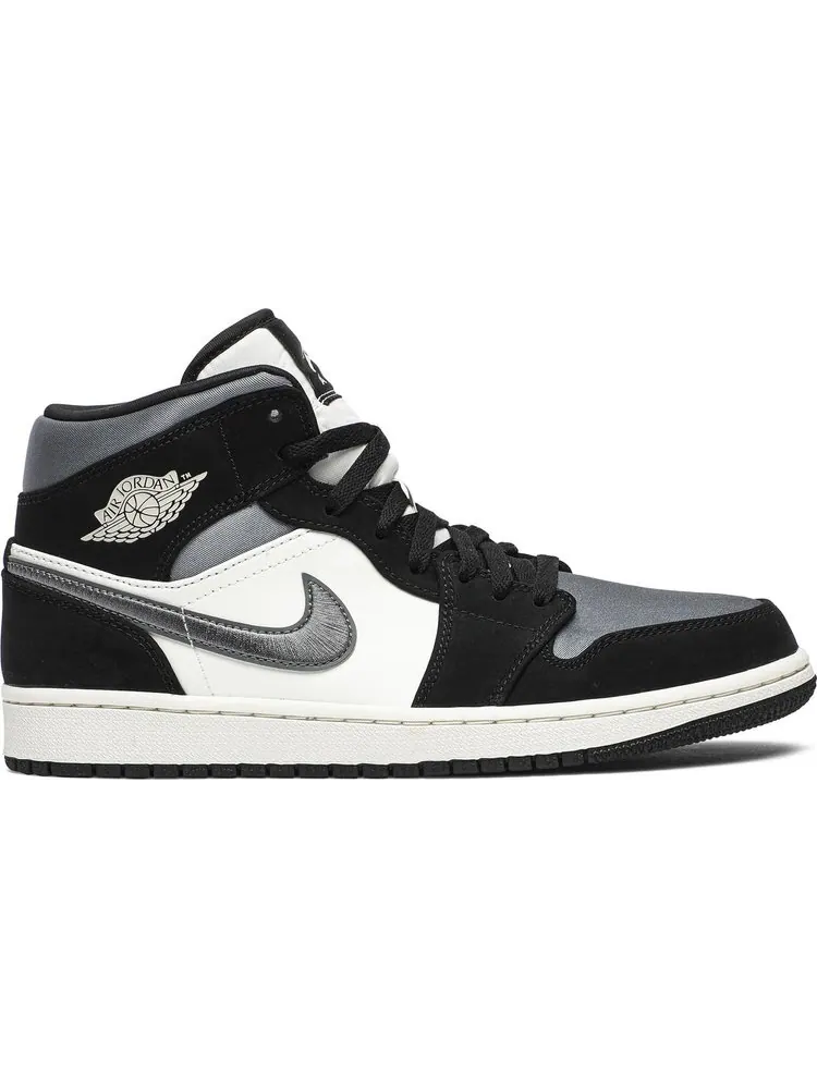 Кроссовки Air Jordan 1 Mid SE Satin Smoke Grey — изображение 1 из 8, серый