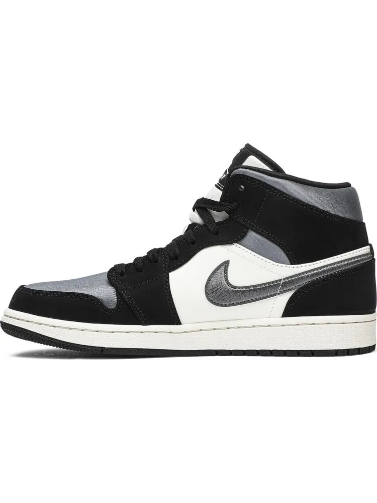 Кроссовки Air Jordan 1 Mid SE Satin Smoke Grey — изображение 3 из 8, серый