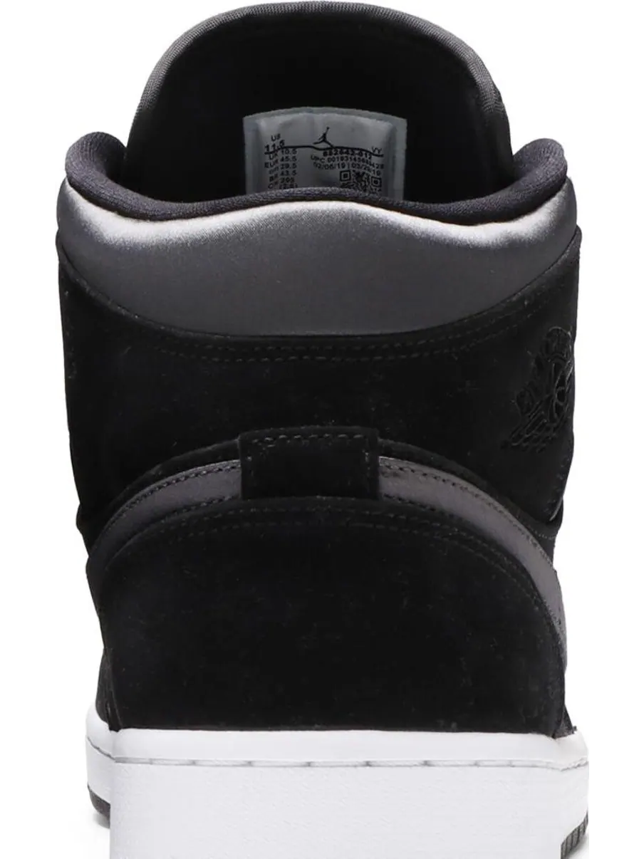 Кроссовки Air Jordan 1 Mid SE Nylon Black Grey — изображение 7 из 8, серый