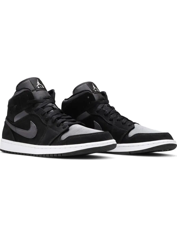 Кроссовки Air Jordan 1 Mid SE Nylon Black Grey — изображение 8 из 8, серый