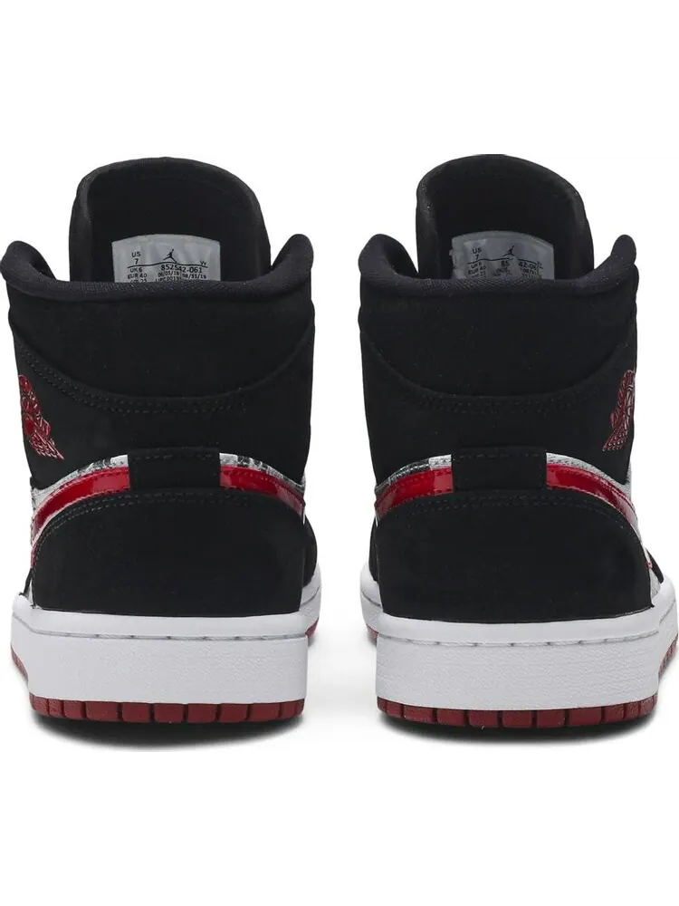 Кроссовки Air Jordan 1 Mid SE Newspaper Air Times — изображение 6 из 8, черный