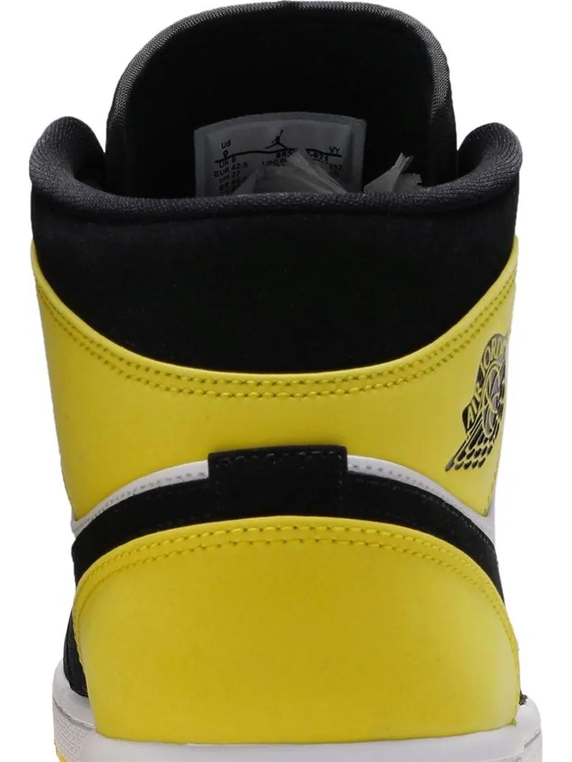Кроссовки Air Jordan 1 Mid SE Yellow Toe — изображение 7 из 8, черный