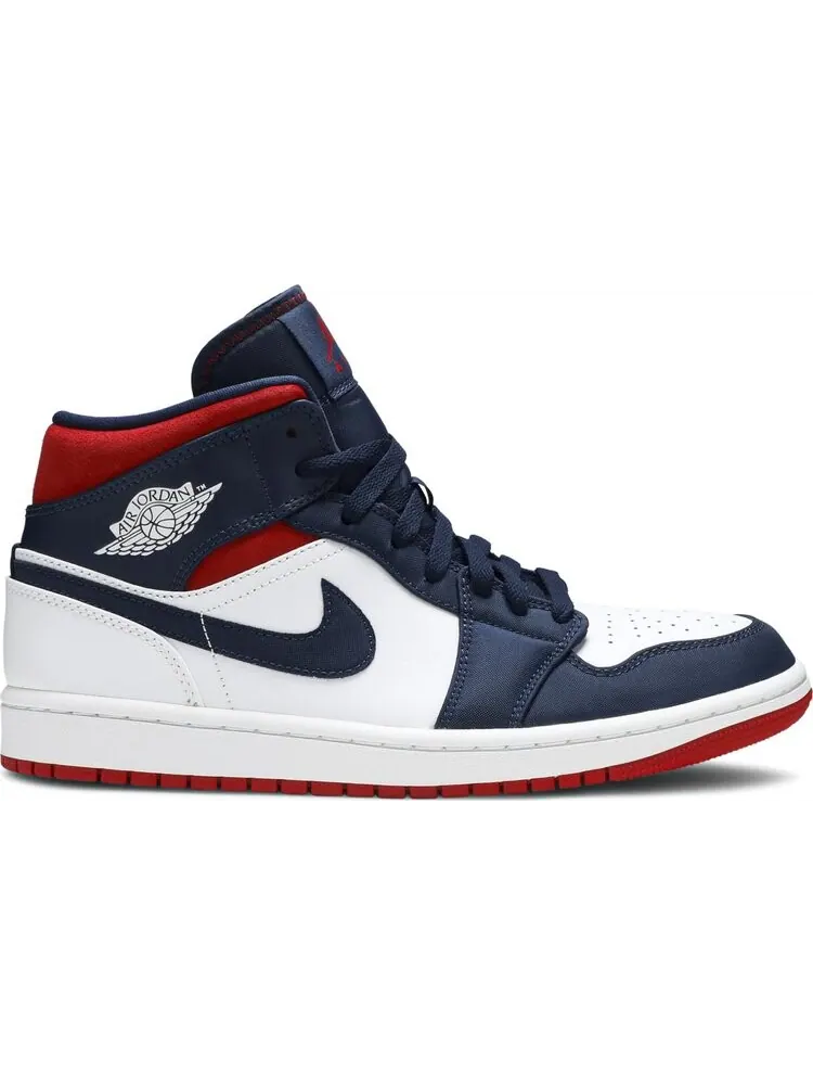 Кроссовки Air Jordan 1 Mid SE Olympic — изображение 1 из 8, белый