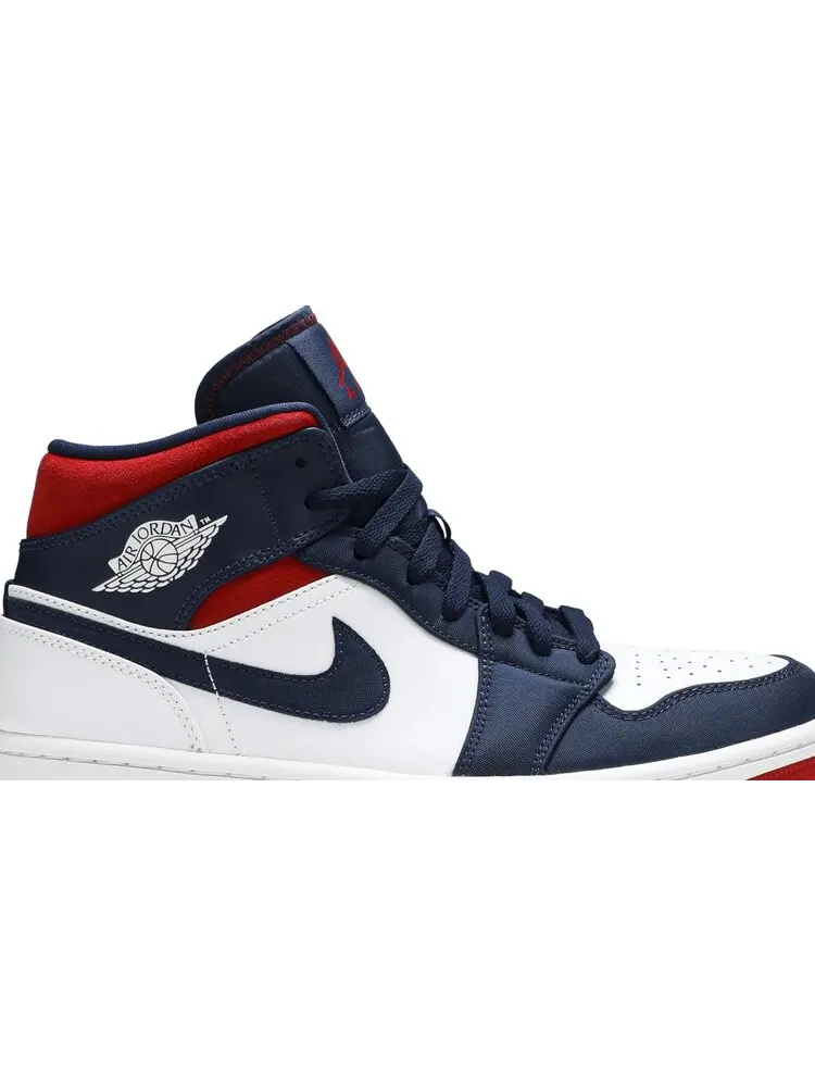 Кроссовки Air Jordan 1 Mid SE Olympic — изображение 2 из 8, белый