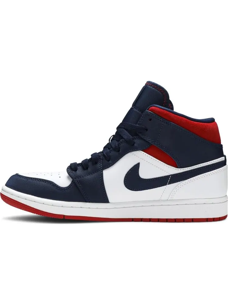 Кроссовки Air Jordan 1 Mid SE Olympic — изображение 3 из 8, белый