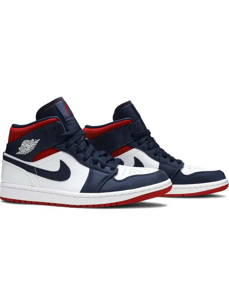 Кроссовки Air Jordan 1 Mid SE Olympic — изображение 8 из 8, белый