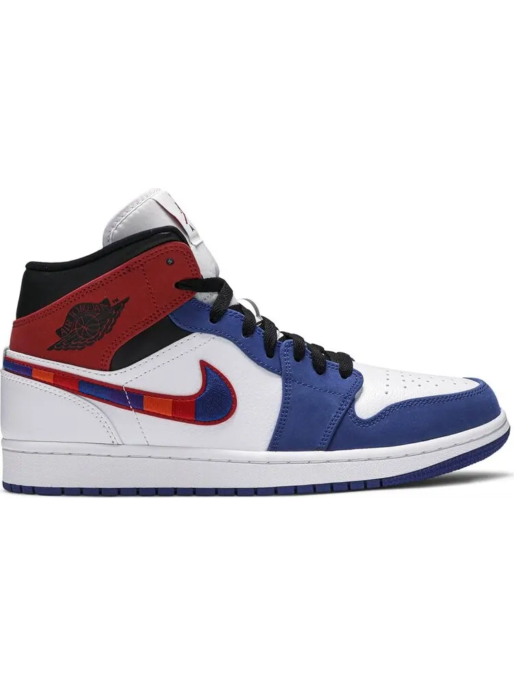 Кроссовки Air Jordan 1 Mid Multicolored Swoosh — изображение 1 из 8, синий