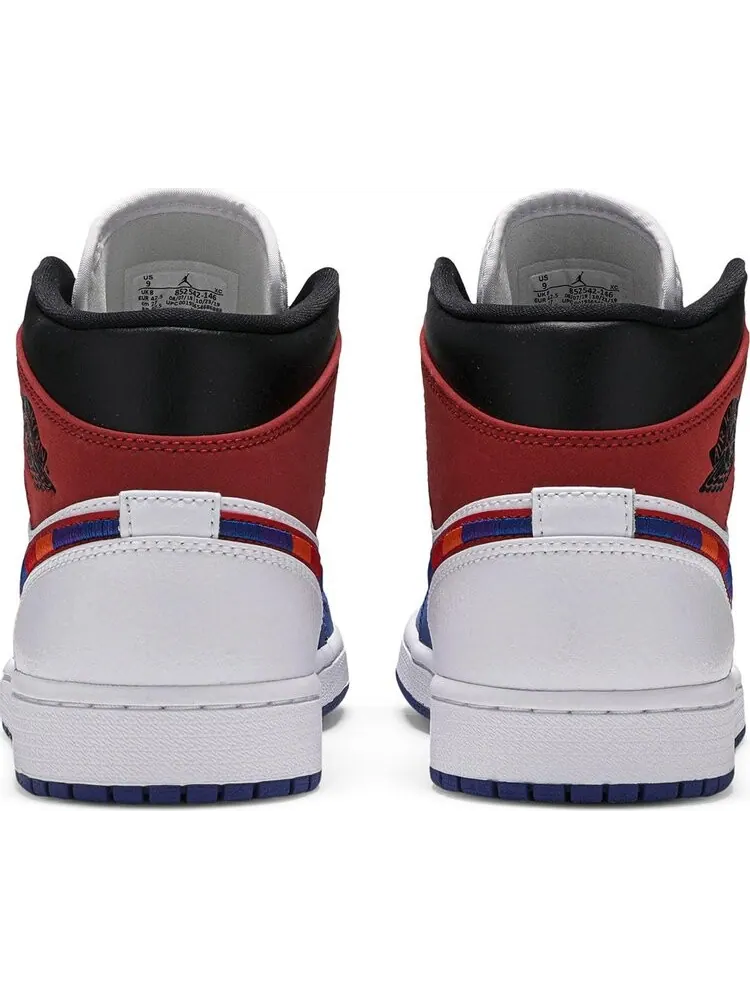 Кроссовки Air Jordan 1 Mid Multicolored Swoosh — изображение 6 из 8, синий