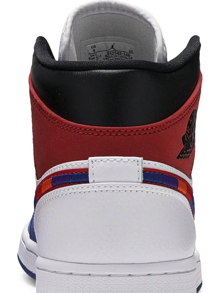 Кроссовки Air Jordan 1 Mid Multicolored Swoosh — изображение 7 из 8, синий