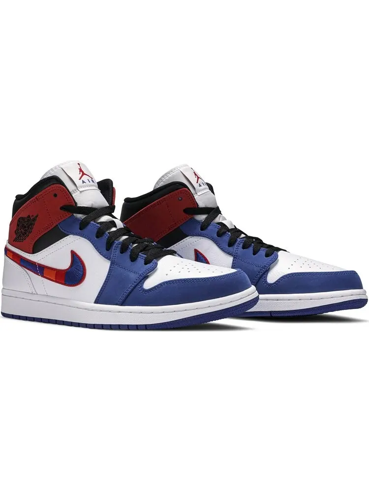 Кроссовки Air Jordan 1 Mid Multicolored Swoosh — изображение 8 из 8, синий