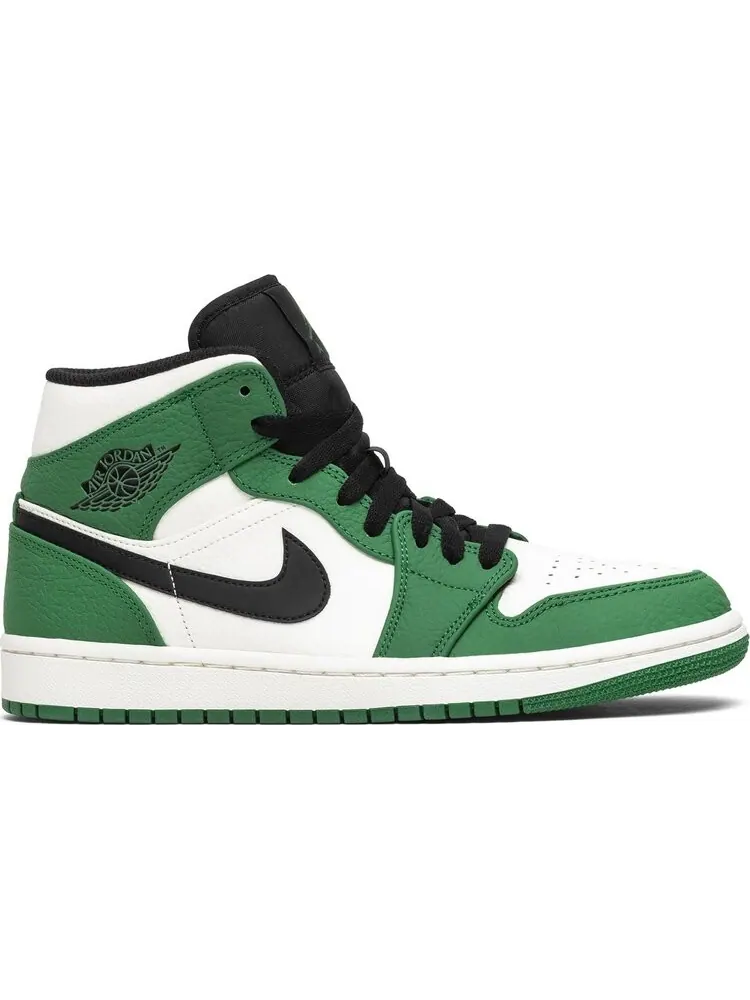 Кроссовки Air Jordan 1 Mid Pine — изображение 1 из 8, белый зеленый