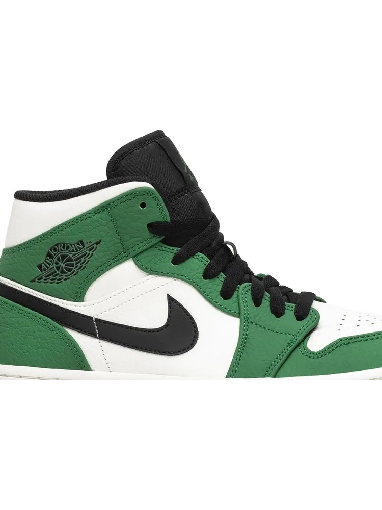 Кроссовки Air Jordan 1 Mid Pine — изображение 2 из 8, белый зеленый