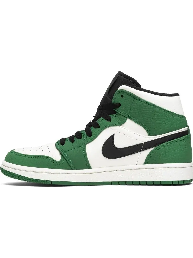 Кроссовки Air Jordan 1 Mid Pine — изображение 3 из 8, белый зеленый