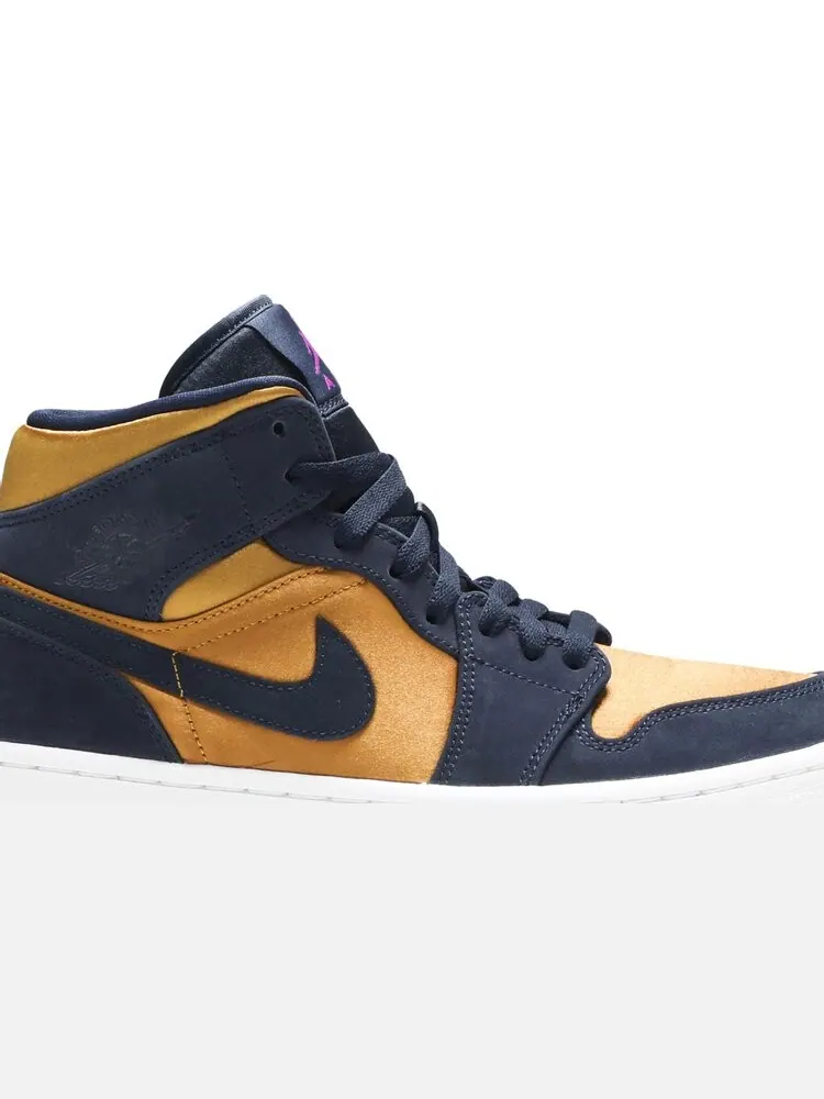 Кроссовки Air Jordan 1 Mid SE Premium Stain Gold — изображение 2 из 8, золото