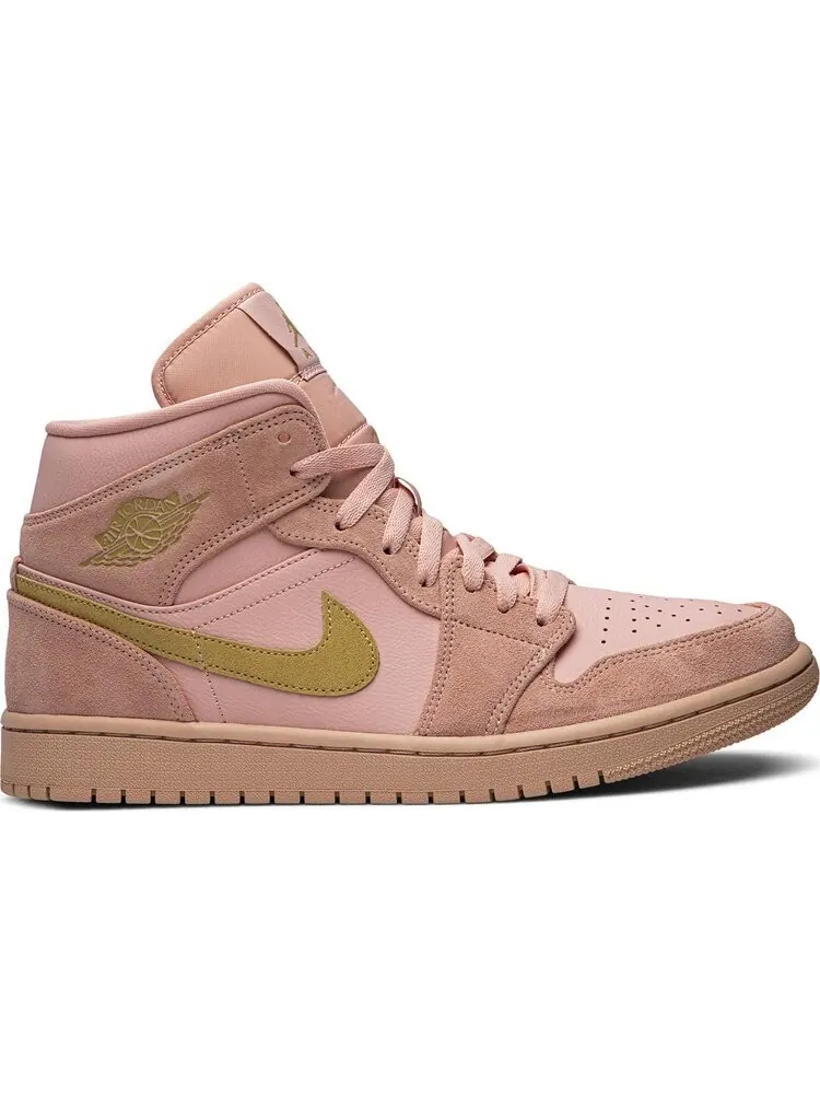 Кроссовки Air Jordan 1 Mid Coral Gold — изображение 1 из 8, розовый