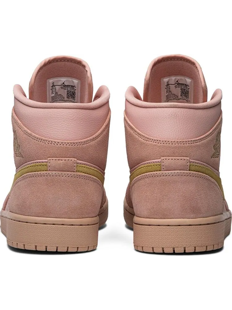 Кроссовки Air Jordan 1 Mid Coral Gold — изображение 6 из 8, розовый