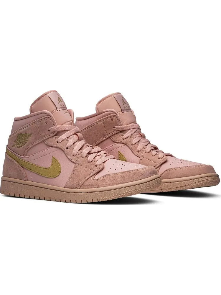 Кроссовки Air Jordan 1 Mid Coral Gold — изображение 8 из 8, розовый