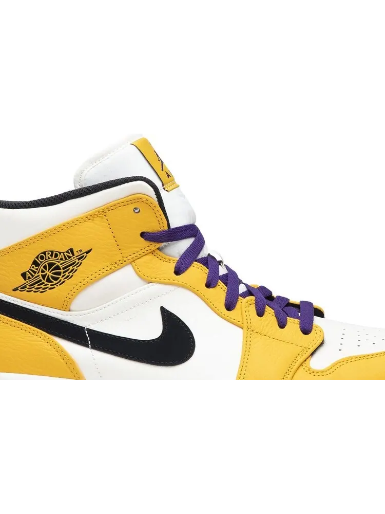 Кроссовки Air Jordan 1 Mid Lakers — изображение 2 из 8, золото