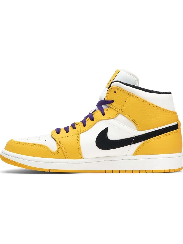 Кроссовки Air Jordan 1 Mid Lakers — изображение 3 из 8, золото