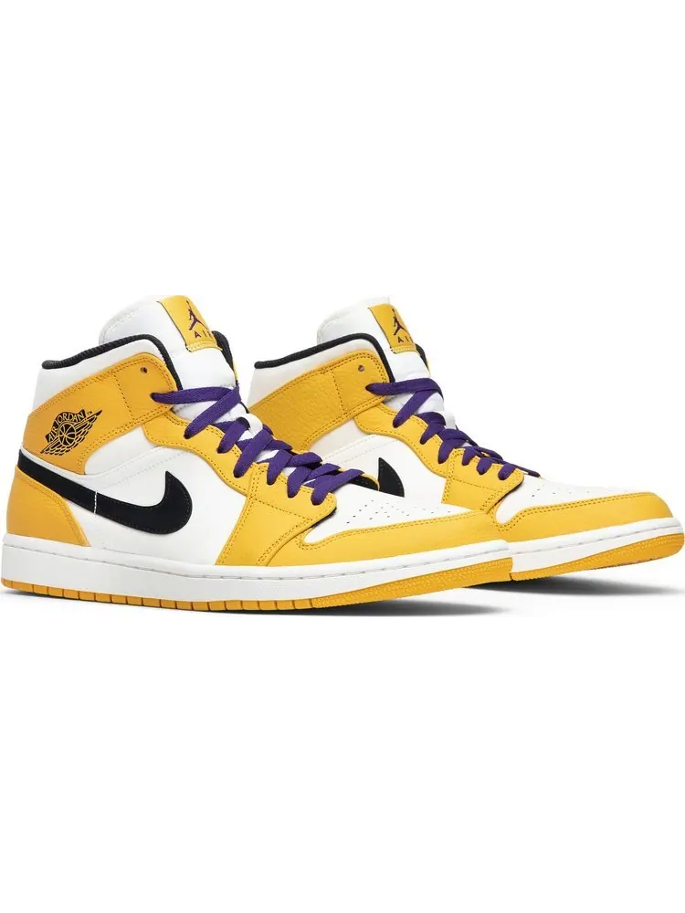 Кроссовки Air Jordan 1 Mid Lakers — изображение 8 из 8, золото