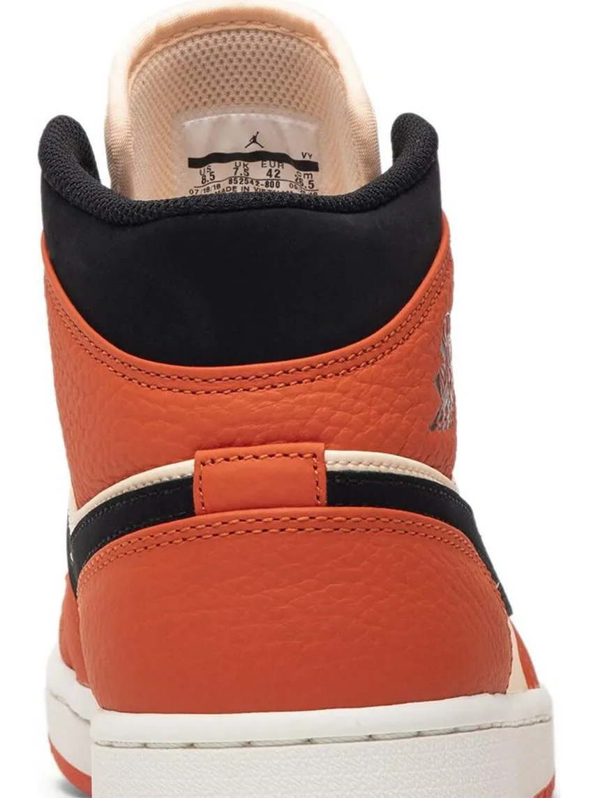 Кроссовки Air Jordan 1 Retro Mid SE Team Orange — изображение 6 из 7, оранжевый