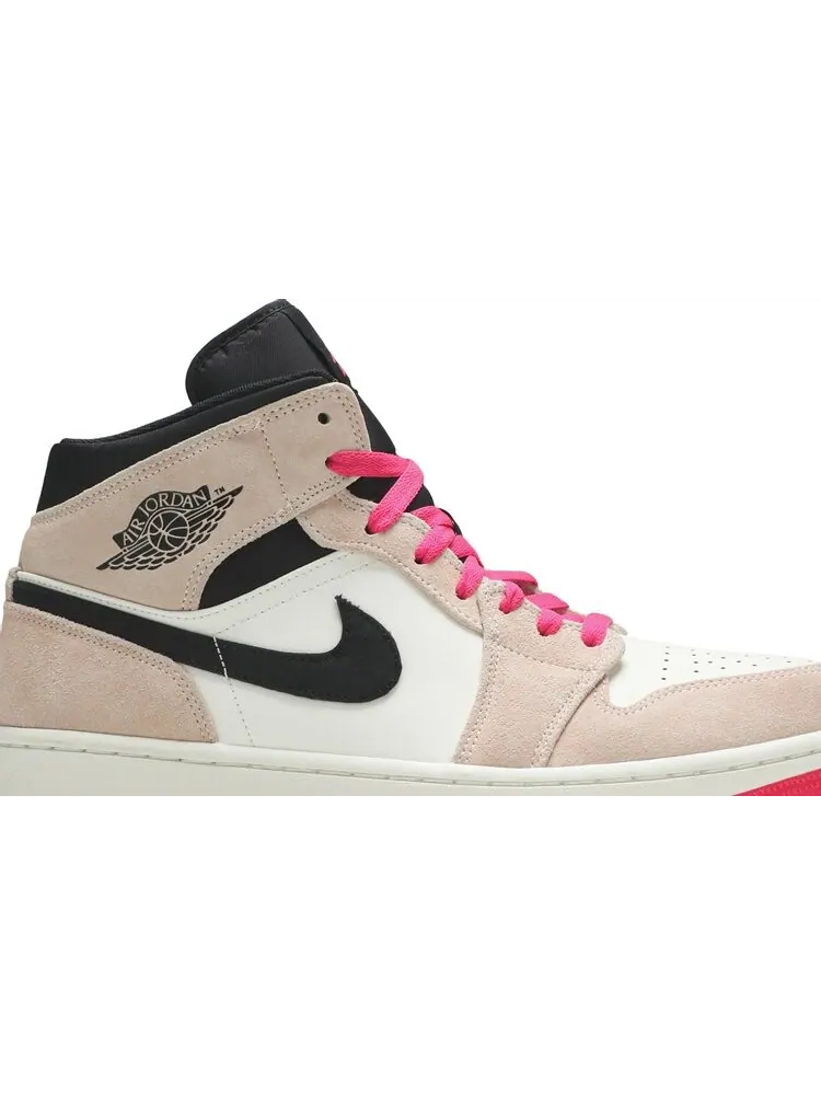 Кроссовки Air Jordan 1 Mid SE Crimson Tint — изображение 2 из 8, розовый