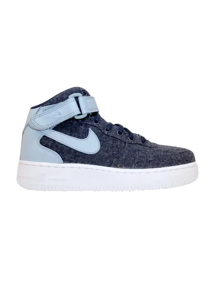 Кроссовки Nike Wmns Air Force 1 '07 Mid PRM 'Midnight Navy' — изображение 1 из 1, синий
