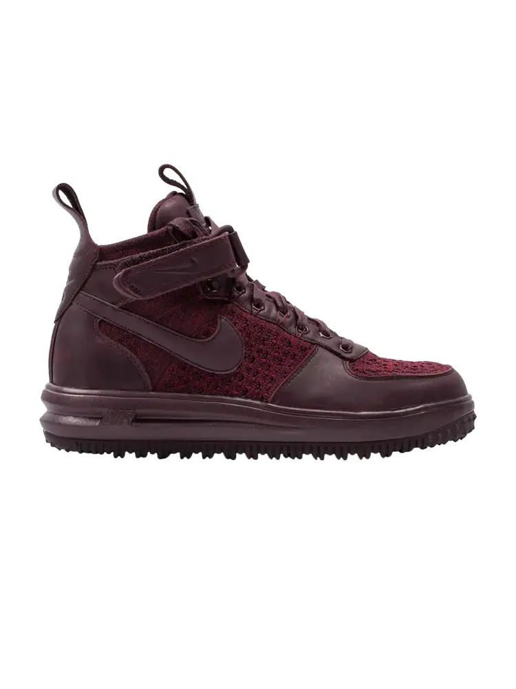 Кроссовки Nike Wmns Lunar Force 1 Flyknit Workboot 'Deep Burgundy' — изображение 1 из 1, красный