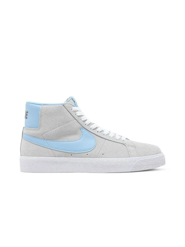 Кроссовки Nike Blazer Mid SB 'Smoke Grey Psychic Blue' — изображение 2 из 9, серый/синий