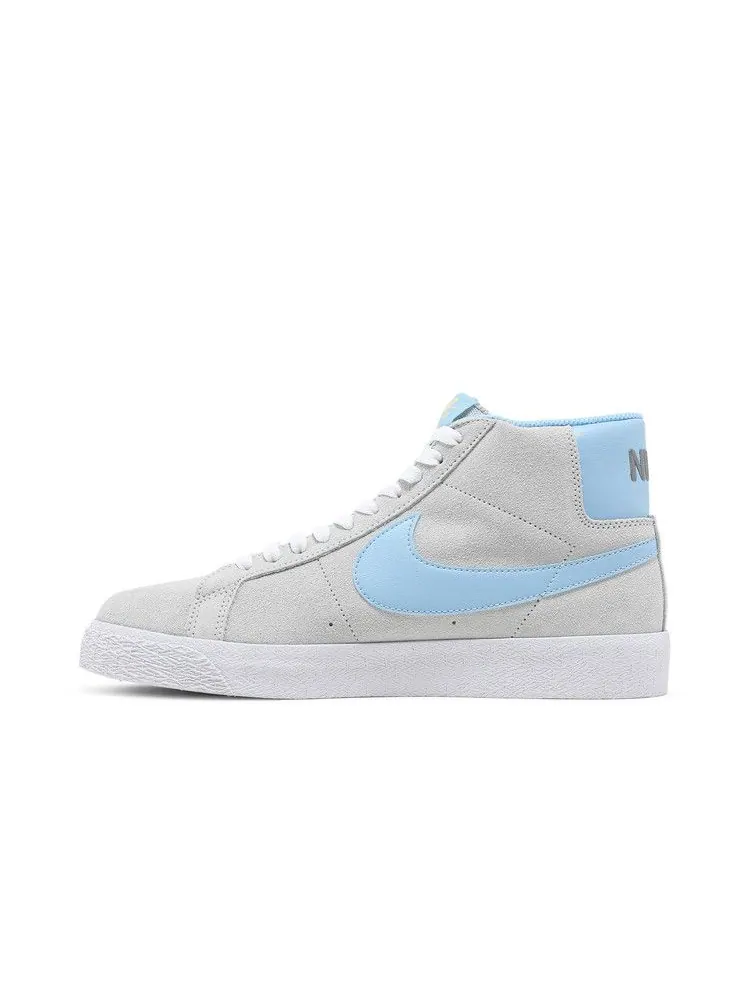 Кроссовки Nike Blazer Mid SB 'Smoke Grey Psychic Blue' — изображение 4 из 9, серый/синий