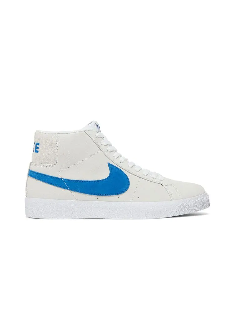 Кроссовки Nike Blazer Mid SB 'Laser Blue' — изображение 2 из 9, белый/синий