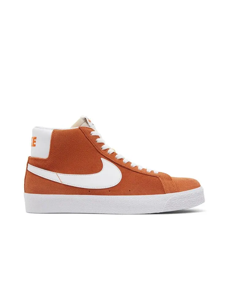 Кеды Nike Zoom Blazer Mid SB 'Safety Orange' — изображение 2 из 9, оранжевый/белый
