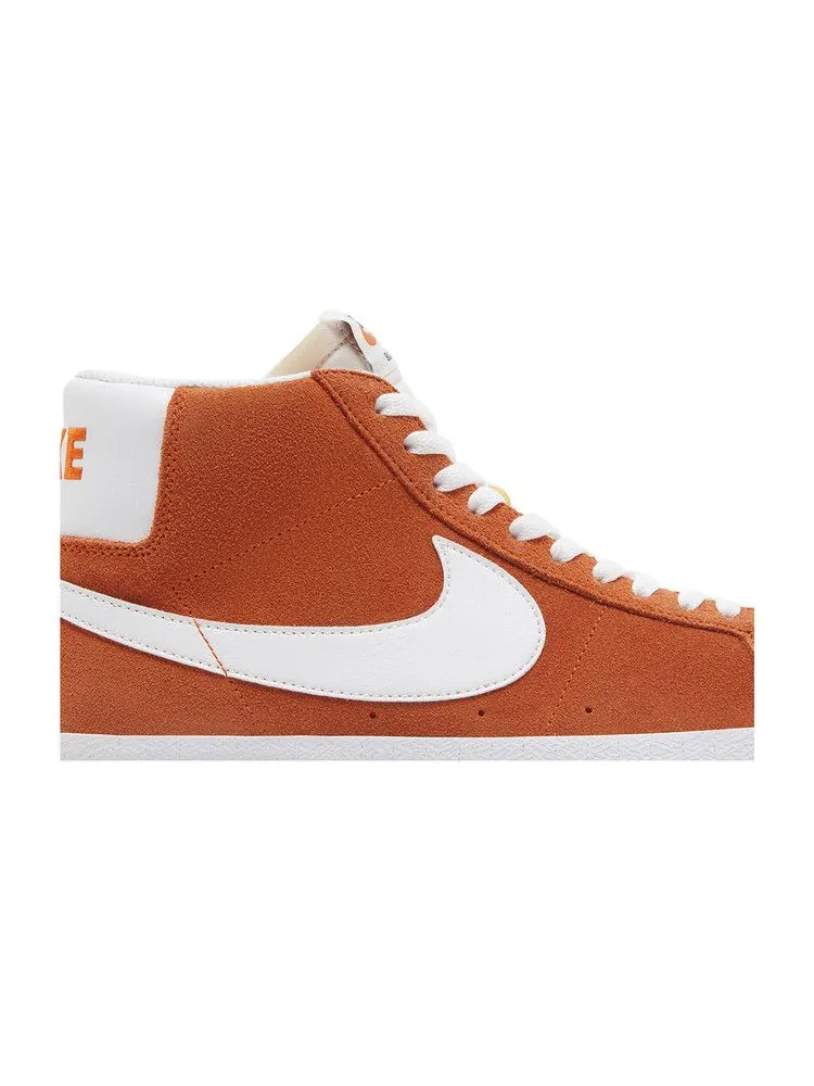 Кеды Nike Zoom Blazer Mid SB 'Safety Orange' — изображение 3 из 9, оранжевый/белый