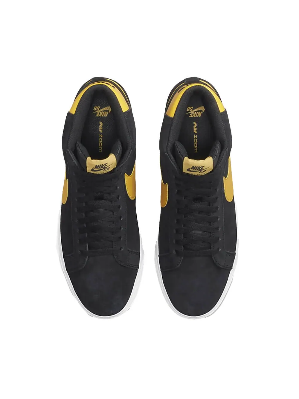 Скейтерские кеды Nike SB Zoom Blazer Mid — изображение 2 из 5, черный/желтый