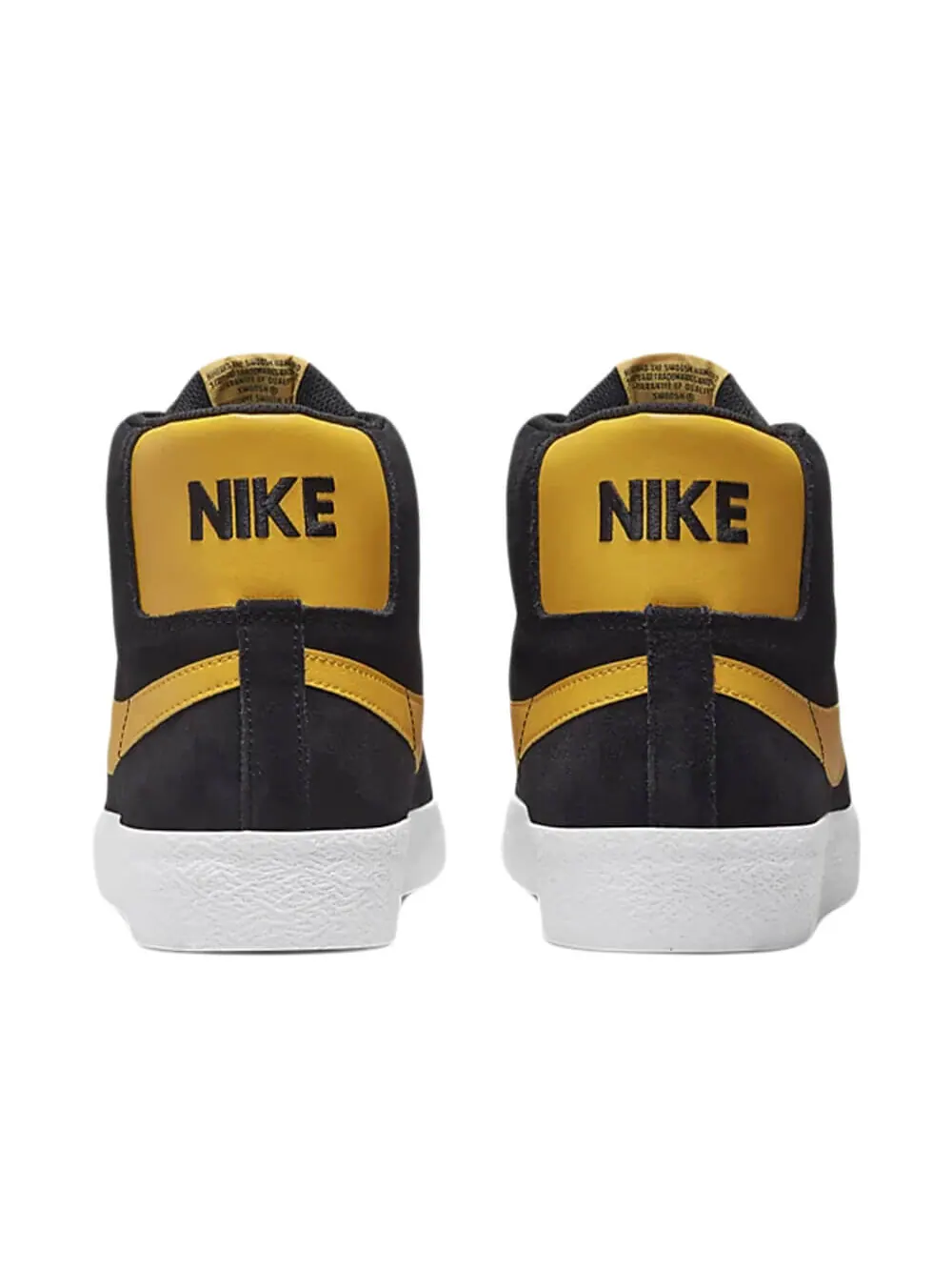 Скейтерские кеды Nike SB Zoom Blazer Mid — изображение 3 из 5, черный/желтый