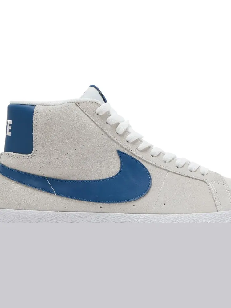 Кроссовки Nike Zoom Blazer Mid SB 'White Court Blue' — изображение 2 из 8, белый
