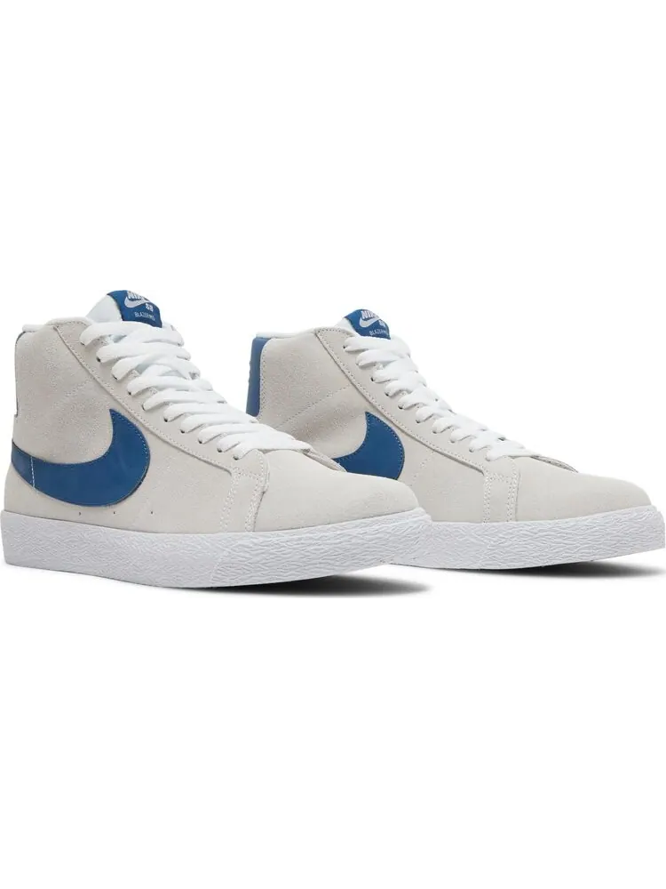 Кроссовки Nike Zoom Blazer Mid SB 'White Court Blue' — изображение 8 из 8, белый