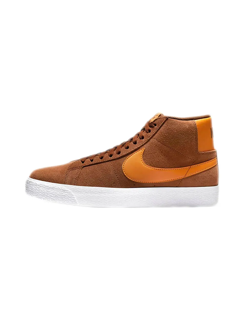 Скейтерские кеды Nike SB Zoom Blazer Mid — изображение 1 из 5, коричневый/оранжевый