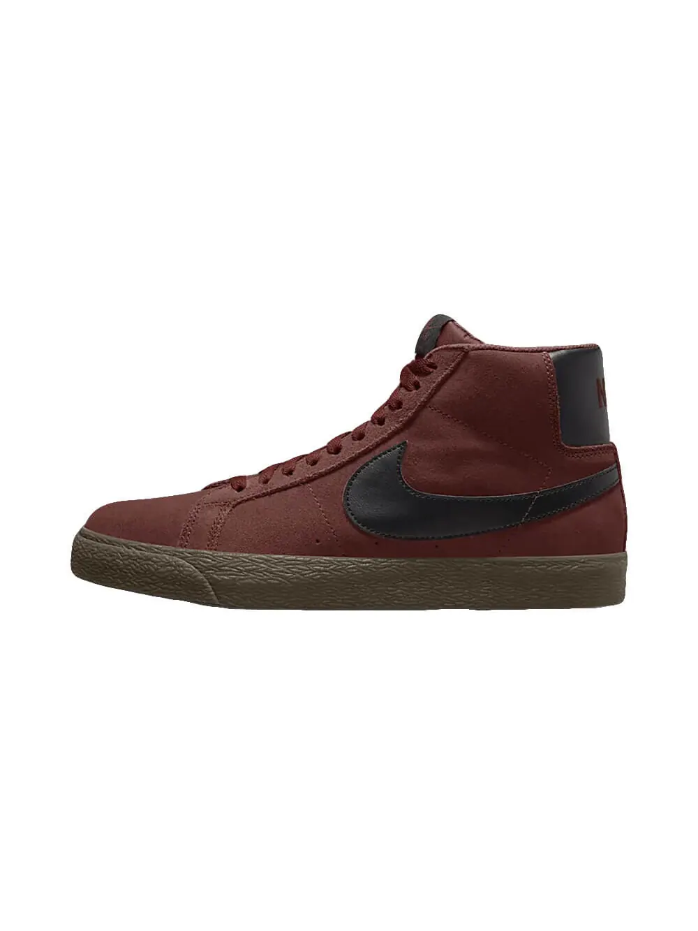 Скейтерские кеды Nike SB Zoom Blazer Mid — изображение 1 из 6, темно-красный/черный