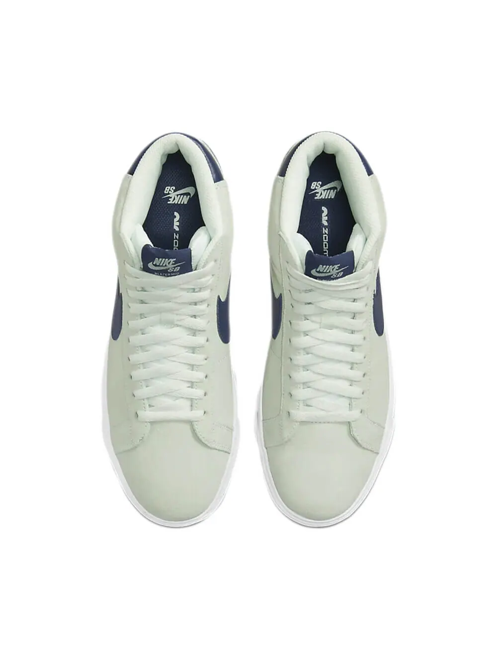 Скейтерские кеды Nike SB Zoom Blazer Mid — изображение 2 из 6, светло-зеленый/синий