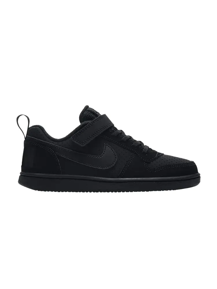 Кроссовки Nike Court Borough Low PS 'Triple Black' — изображение 1 из 1, черный/черный