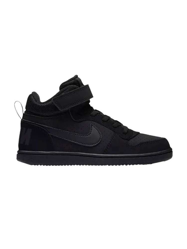 Кроссовки Nike Court Borough Mid PS 'Triple Black' — изображение 1 из 1, черный/черный/черный