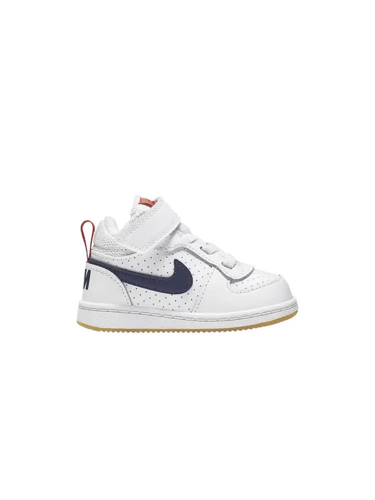 Кроссовки Nike Court Borough Mid TD 'White Obsidian Gum' — изображение 1 из 1, белый//красный