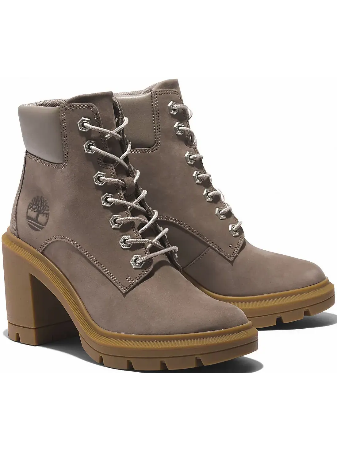 Ботинки Timberland Allington Heights 6" из нубука, с высоким каблуком — изображение 1 из 7, коричневый