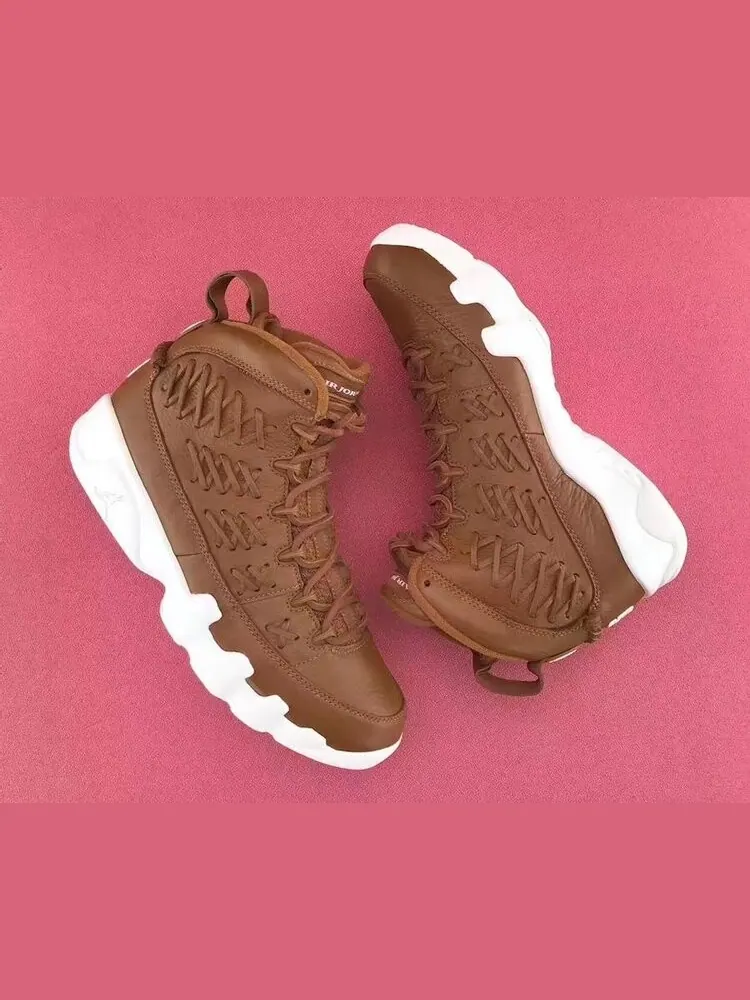Кроссовки Air Jordan 9 Retro Pinnacle Baseball Glove Brown — изображение 5 из 7, коричневый