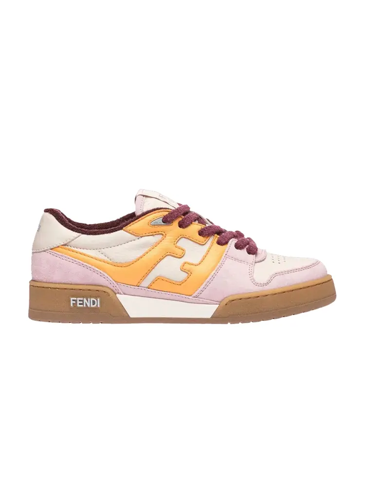 Кроссовки Fendi Wmns FF Mixed Leather Low Pink