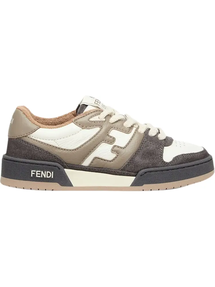Кроссовки Fendi Wmns FF Mixed Leather Low Dove Grey