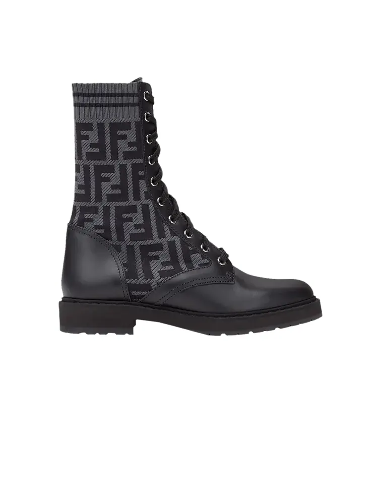 Ботинки Fendi FF Rockoko Biker Boot 'Black' — изображение 1 из 1, черный